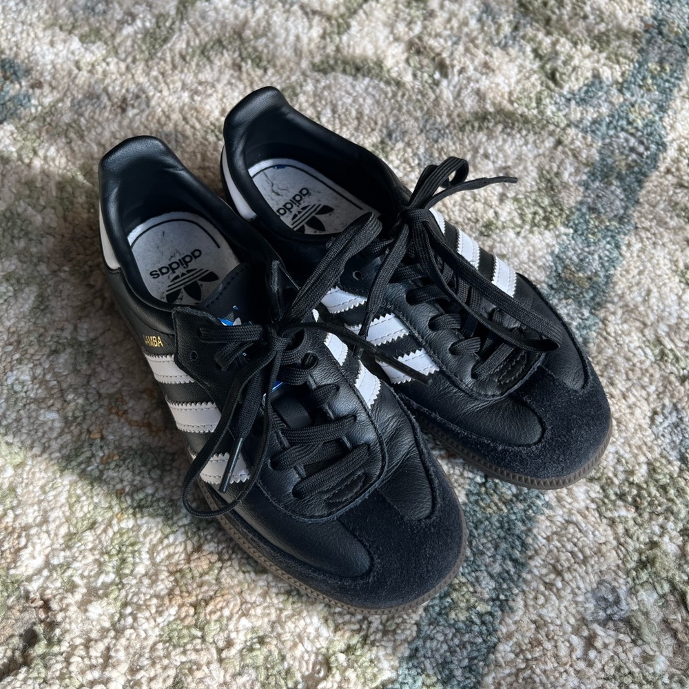 Adidas Sambas- Black/White- Kids 13K